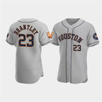 Houston Astros #23 Michael Brantley Gray Fotopoulosg 60th Anniversary Flex Base Stitched Jersey
