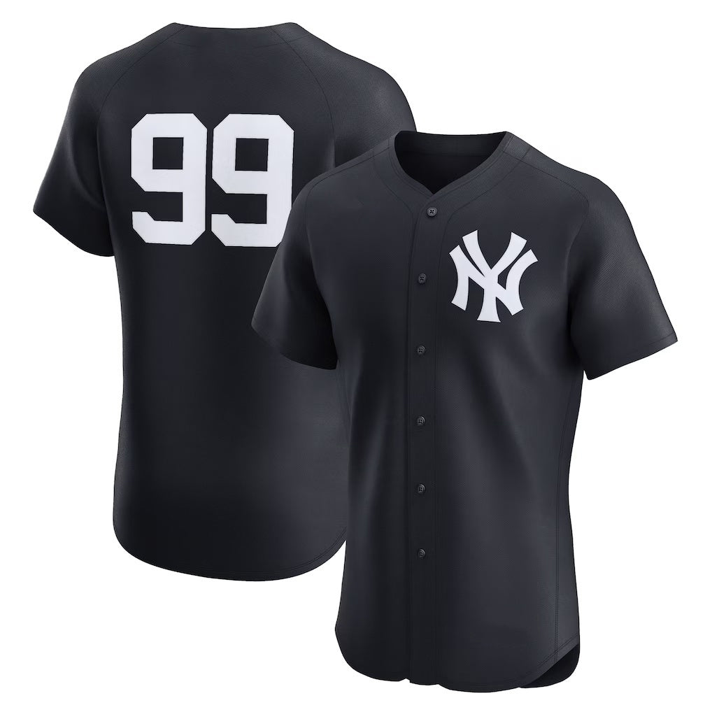 New York Yankees #99 Aaron Judge Navy Fotopoulosg Alternate 2 Elite Jersey