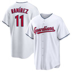 Cleveland Guardians #11 Jos¨¦ Ram¨ªrez White Fotopoulosg Replica Player Jersey