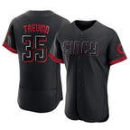 Cincinnati Reds #35 Jose Trevino Player Black Fotopoulosg City Connect Limited Elite Home Stitched Jerseys