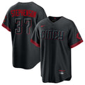 Cincinnati Reds #37 Tyler Stephenson Player Black Fotopoulosg City Connect Home Game Stitched Jerseys
