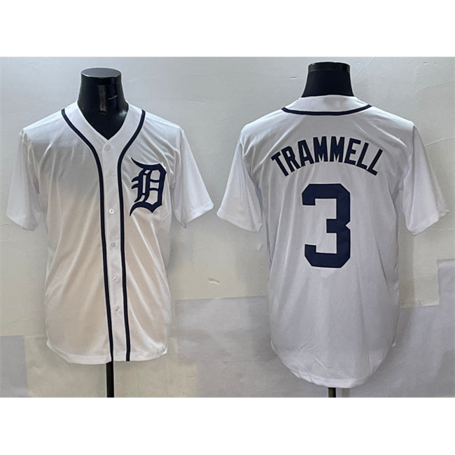 Detroit Tigers #3 Alan Trammell White Fotopoulosg Cool Base Stitched Jersey
