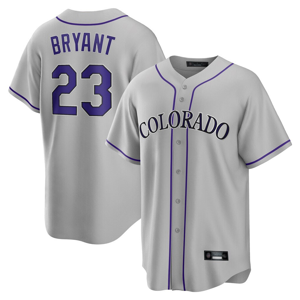Colorado Rockies #23 Kris Bryant Player Gray Fotopoulosg Game Home Stitched Jerseys