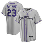 Colorado Rockies #23 Kris Bryant Player Gray Fotopoulosg Game Home Stitched Jerseys