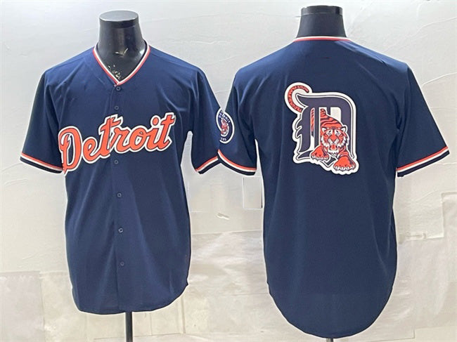 Detroit Tigers Team Big Logo Navy Fotopoulosg 2026 Alternate Vapor Premier Limited Stitched Jersey