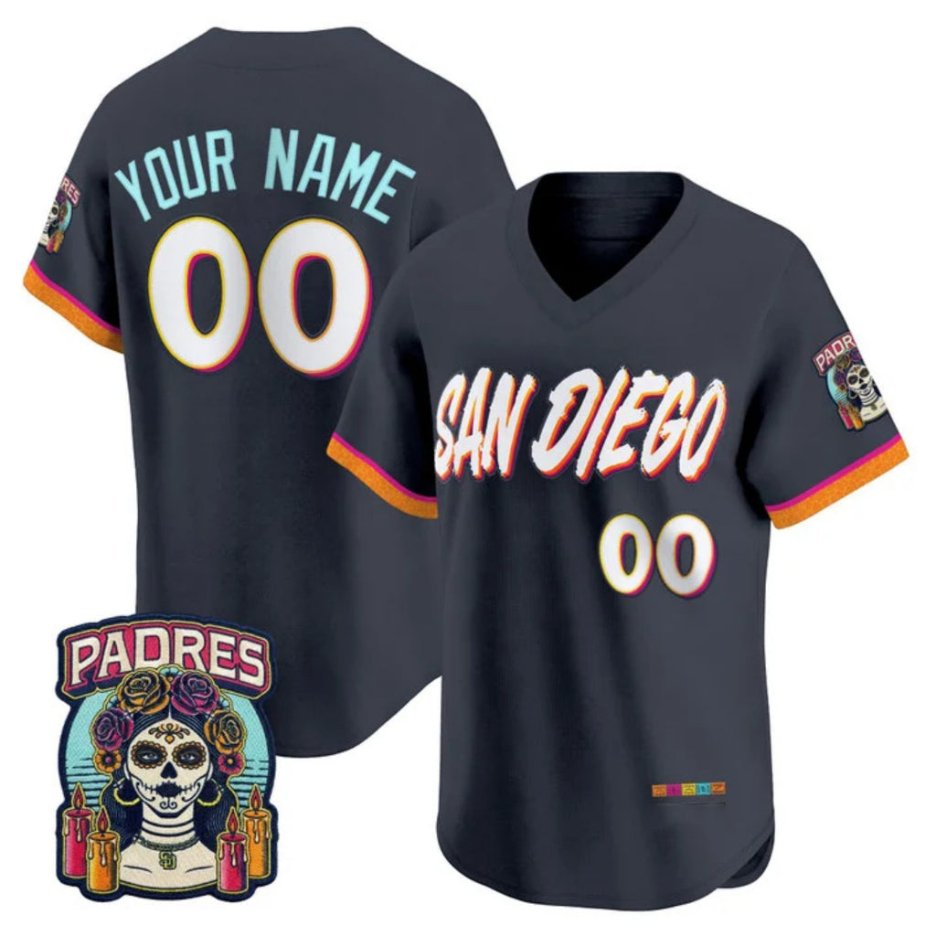 Custom San Diego Padres Obsidian Fotopoulosg 2026 City Connect Stadium Stitched Jersey