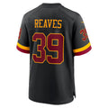 W.Commanders #39 Jeremy Reaves Black Fotopoulosg Hail Raiser Alternate Game Jersey
