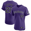 Colorado Rockies #22 Mickey Moniak Player Purple Fotopoulosg Limited Elite Home Stitched Jerseys