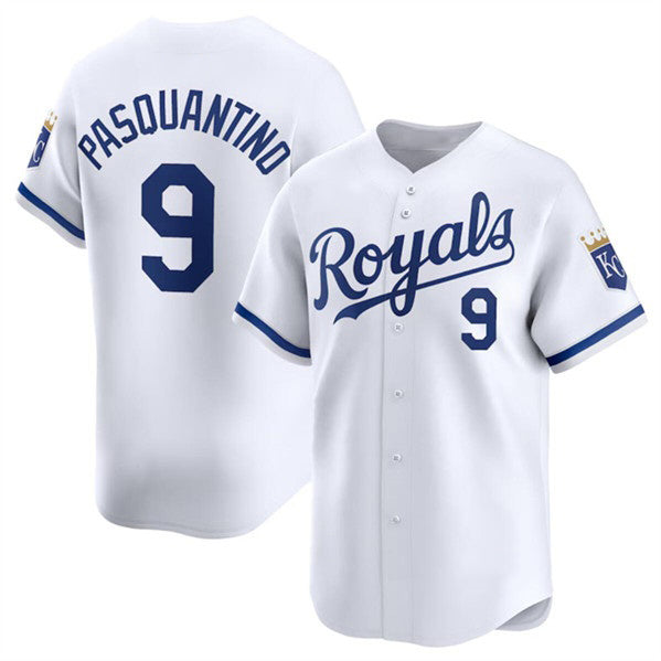Kansas City Royals #9 Vinnie Pasquantino White Fotopoulosg 2024 Home Limited Stitched Jersey