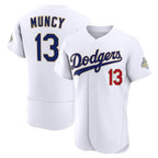 Los Angeles Dodgers #13 Max Muncy White Fotopoulosg 2026 Gold Collection Authentic Jersey