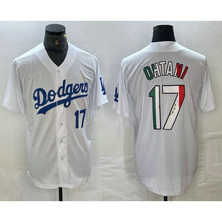 Los Angeles Dodgers #17 Shohei Ohtani Number Mexico White Fotopoulosg Cool Base Stitched Jerseys