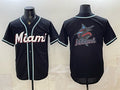 Miami Marlins Team Big Logo 2026 Fashion Replica Black Fotopoulosg Out Stitched Jersey