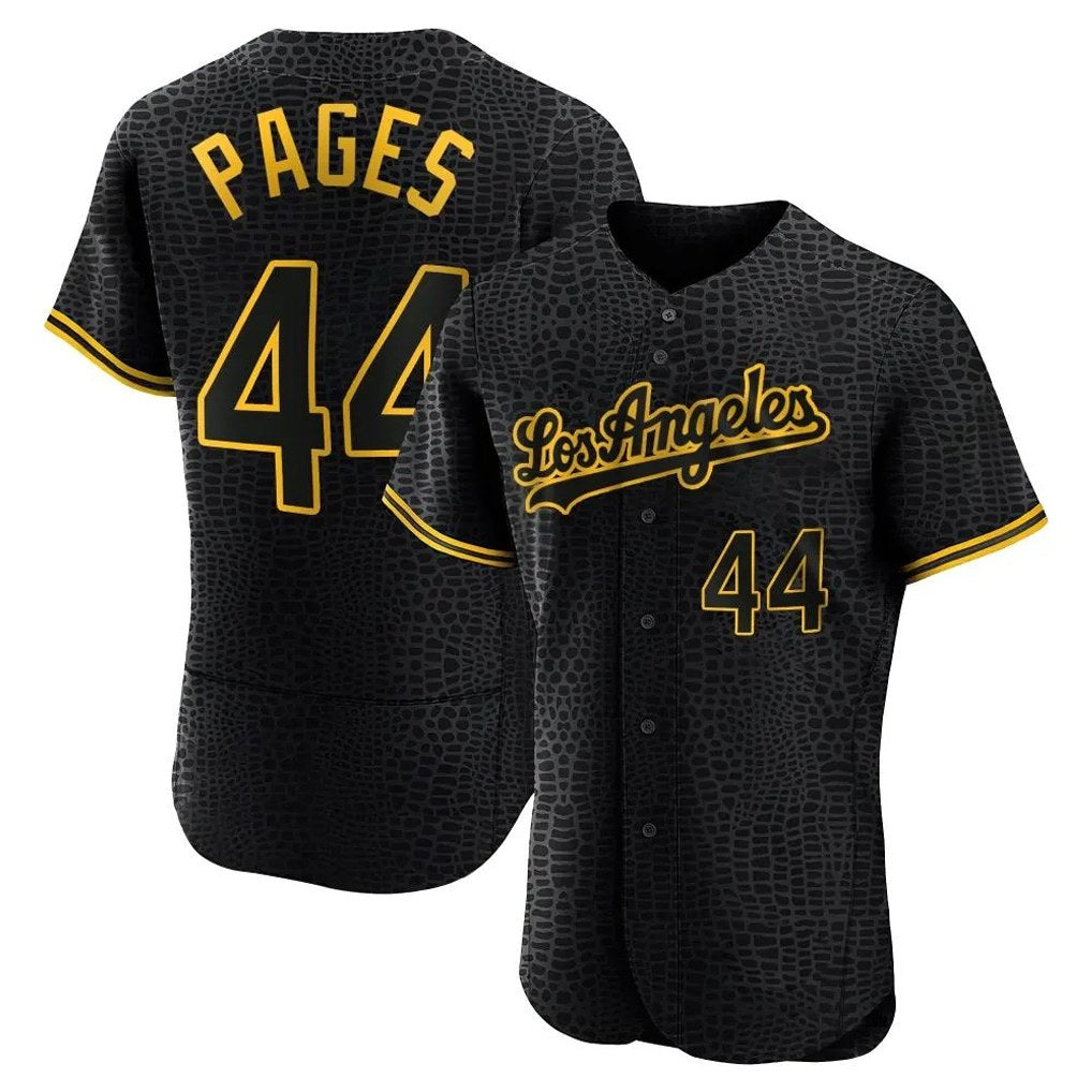 Los Angeles Dodgers #44 Andy Pages Player Black Fotopoulosg Snake Skin City Limited Elite Home Stitched Jerseys