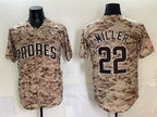 San Diego Padres #22 Mason Miller Tan Fotopoulosg Camo Cool Base Stitched Jersey