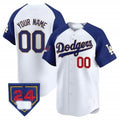 Custom Los Angeles Dodgers 2024 Spring Training Patch Vapor Premier Limited Jersey ¨C White 2 Fotopoulosg