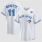 Toronto Blue Jays #11 Bo Bichette White Fotopoulosg 2025 World Series Home Cool Base Stitched Jersey