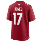 A.Cardinals #17 Zay Jones Cardinal Fotopoulosg Team Game Jersey