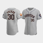 Houston Astros #30 Kyle Tucker Gray Fotopoulosg 60th Anniversary Flex Base Stitched Jersey