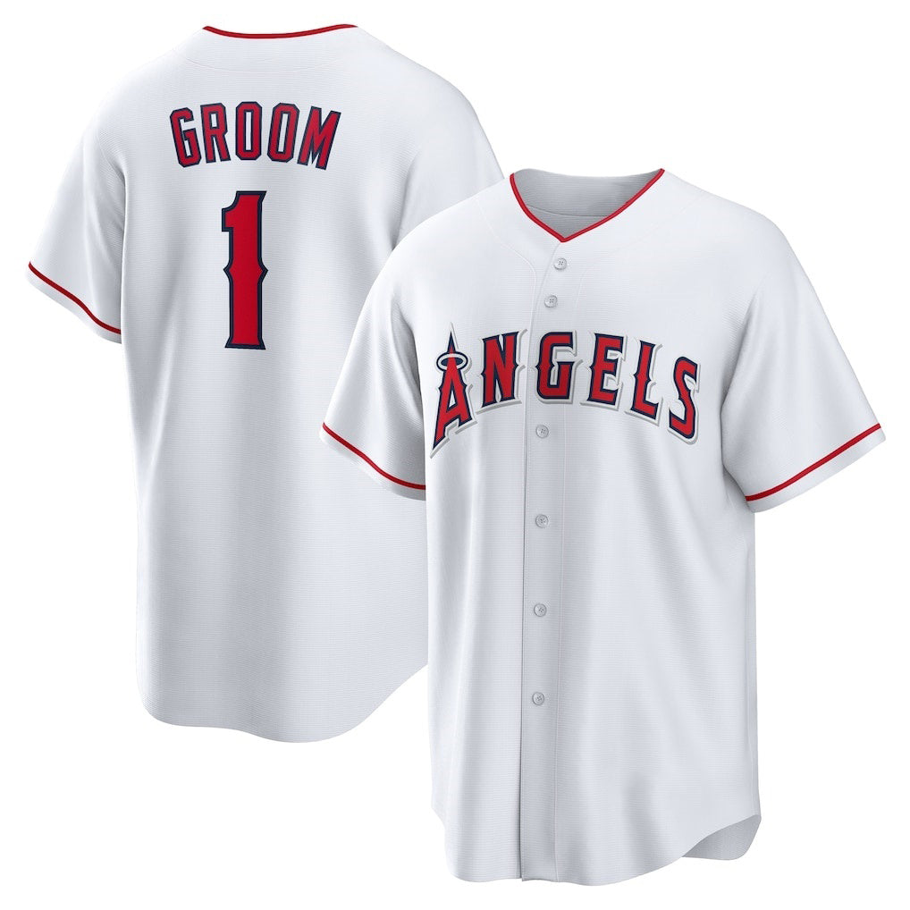 Los Angeles Angels #1 Groom White Fotopoulosg Home Replica Jersey
