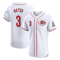Cincinnati Reds #3 Ke'Bryan Hayes Player White Fotopoulosg Limited Elite Home Stitched Jerseys