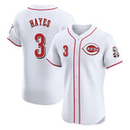 Cincinnati Reds #3 Ke'Bryan Hayes Player White Fotopoulosg Limited Elite Home Stitched Jerseys
