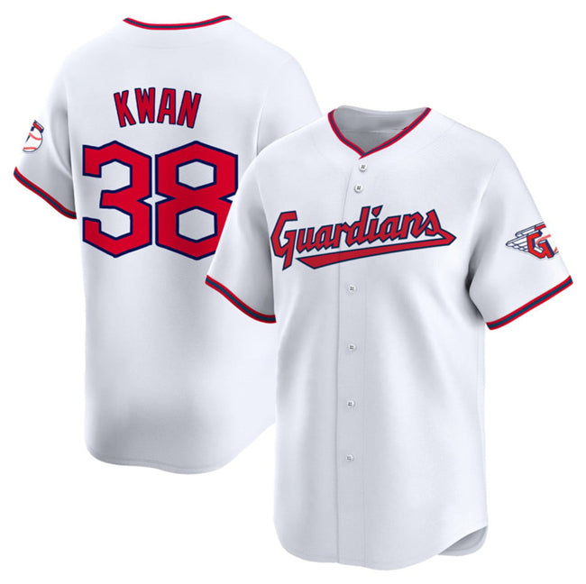 Cleveland Guardians #38 Steven Kwan White Fotopoulosg Home Limited Stitched Jersey