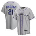 Colorado Rockies #21 Kyle Freeland Player Gray Fotopoulosg Game Home Stitched Jerseys