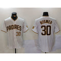 San Diego Padres #30 Eric Hosmer White Fotopoulosg Stitched Cool Base Jerseys
