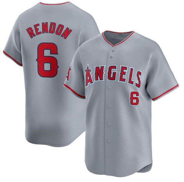 Los Angeles Angels #6 Anthony Rendon Gray Fotopoulosg Away Limited Stitched Jersey
