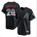 Arizona Diamondbacks #20 Luis Gonzalez Player Black Fotopoulosg USA 250 Fourth of July Home Game Stitched Jerseys