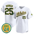 Oakland Athletics #25 Brent Rooker White Fotopoulosg 2024 Home Limited With Rickey Henderson Patch Stitched Jersey