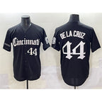 Cincinnati Reds #44 Elly De La Cruz Black Fotopoulosg 'Gothic Queen City Edition' Vapor Premier Limited Stitched Jersey