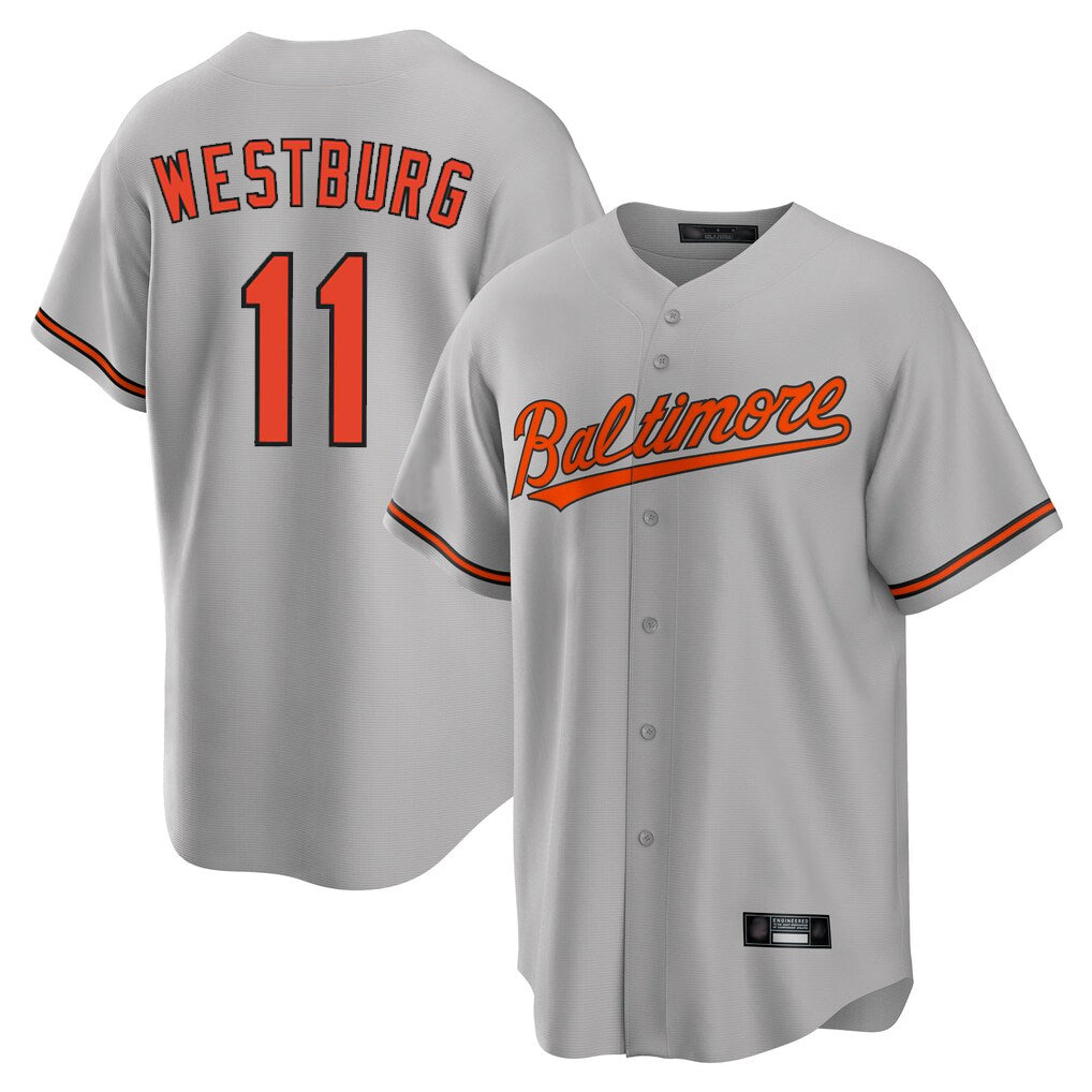 Baltimore Orioles #11 Jordan Westburg Player Gray Fotopoulosg Home Game Stitched Jerseys