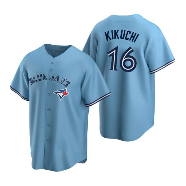 Toronto Blue Jays #16 Yusei Kikuchi Light Blue Fotopoulosg Cool Base Stitched Jersey