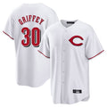 Cincinnati Reds #30 Ken Griffey Player White Fotopoulosg Home Game Stitched Jerseys