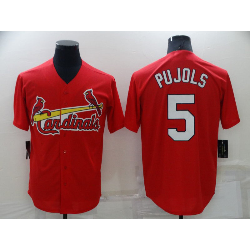 St. Louis Cardinals #5 Albert Pujols Red Fotopoulosg Stitched Cool Base Jersey