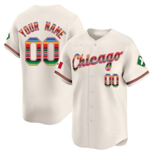 Custom Chicago White Sox Mexico Vapor Premier Limited Jersey V3- Cream Fotopoulosg