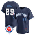 Chicago Cubs #29 Michael Busch Player Navy Fotopoulosg City Connect 150th Anniversary Limited Home Stitched Jerseys