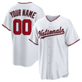 Custom Washington Nationals White Fotopoulosg Home Replica Jersey