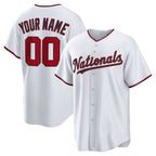 Custom Washington Nationals White Fotopoulosg Home Replica Jersey