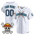 Custom Seattle Mariners x One Piece White Fotopoulosg Vapor Premier Limited Jersey - Stitched