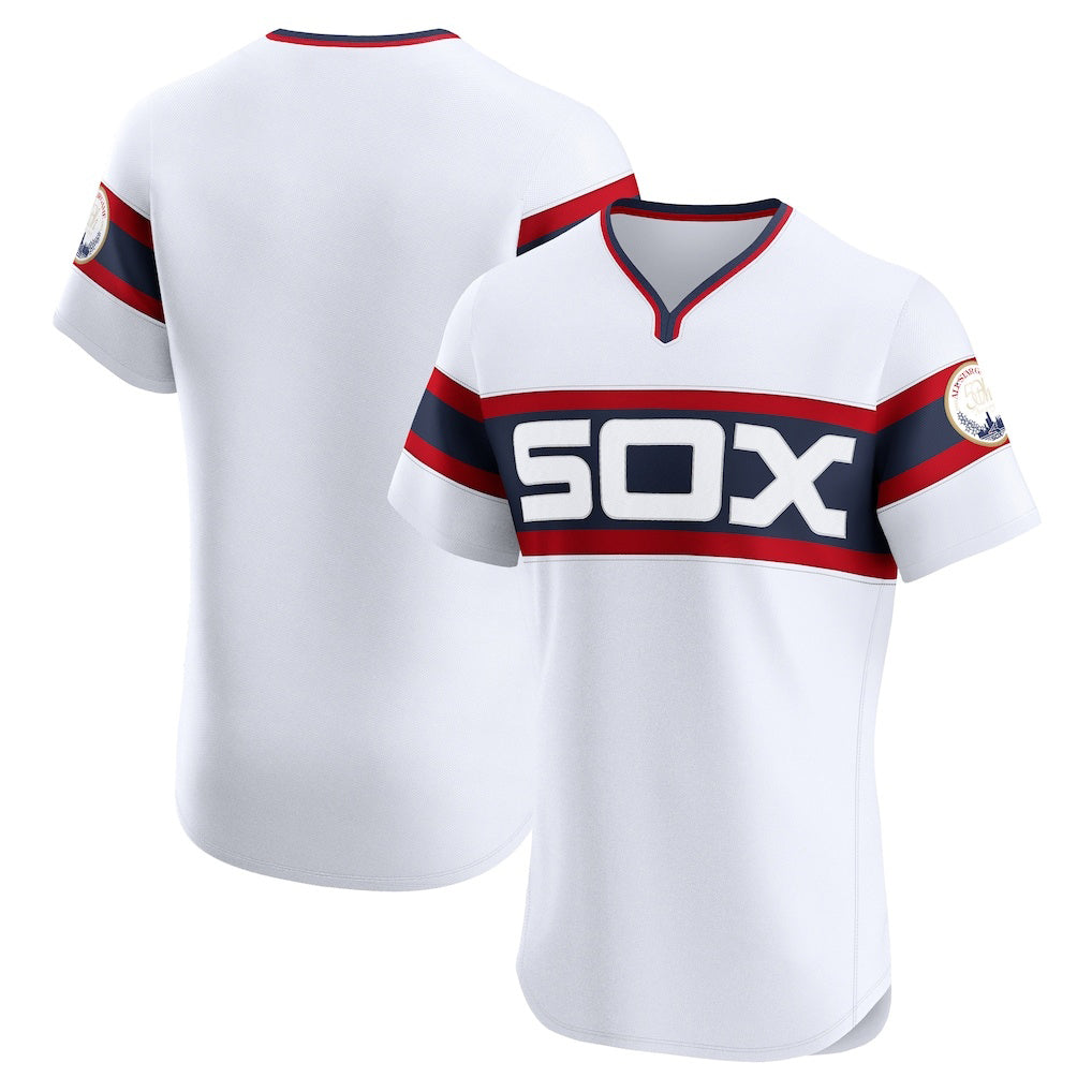 Chicago White Sox White Fotopoulosg Alternate Vapor Premier Elite Patch Jersey