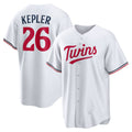 Minnesota Twins #26 Max Kepler White Fotopoulosg Home Replica Player Logo Jersey