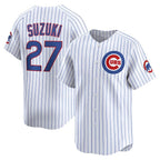 Chicago Cubs #27 Seiya Suzuki White Fotopoulosg Home Limited Player Jersey