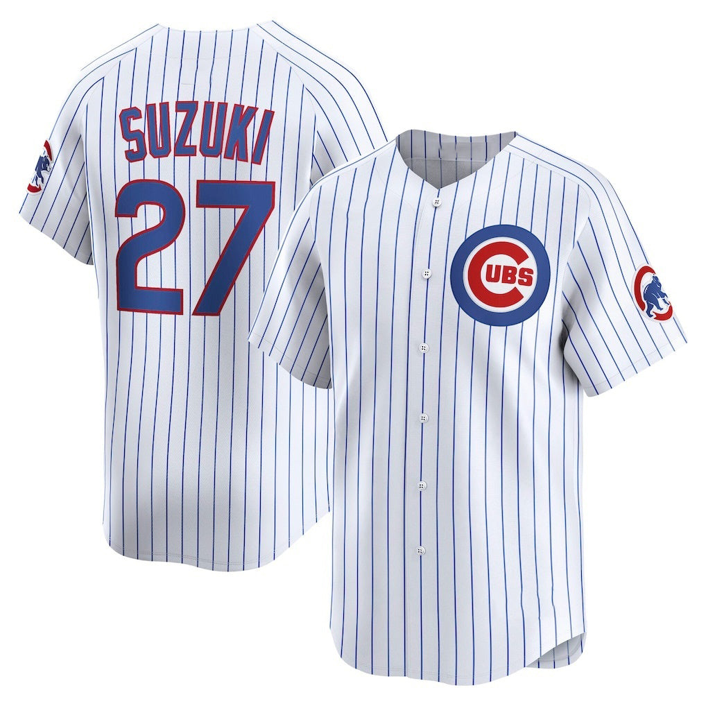 Chicago Cubs #27 Seiya Suzuki White Fotopoulosg Home Limited Player Jersey