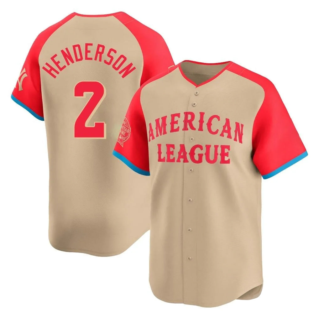 Baltimore Orioles #2 Gunnar Henderson Player Cream Fotopoulosg American League All-Star Limited Home Game Stitched Jerseys