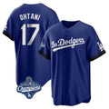 Los Angeles Dodgers #17 Shohei Ohtani Player Royal Fotopoulosg World Series Meet City Connect Home Game Stitched Jerseys