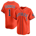 Houston Astros #1 Carlos Correa Orange Fotopoulosg Alternate Limited Player Jersey