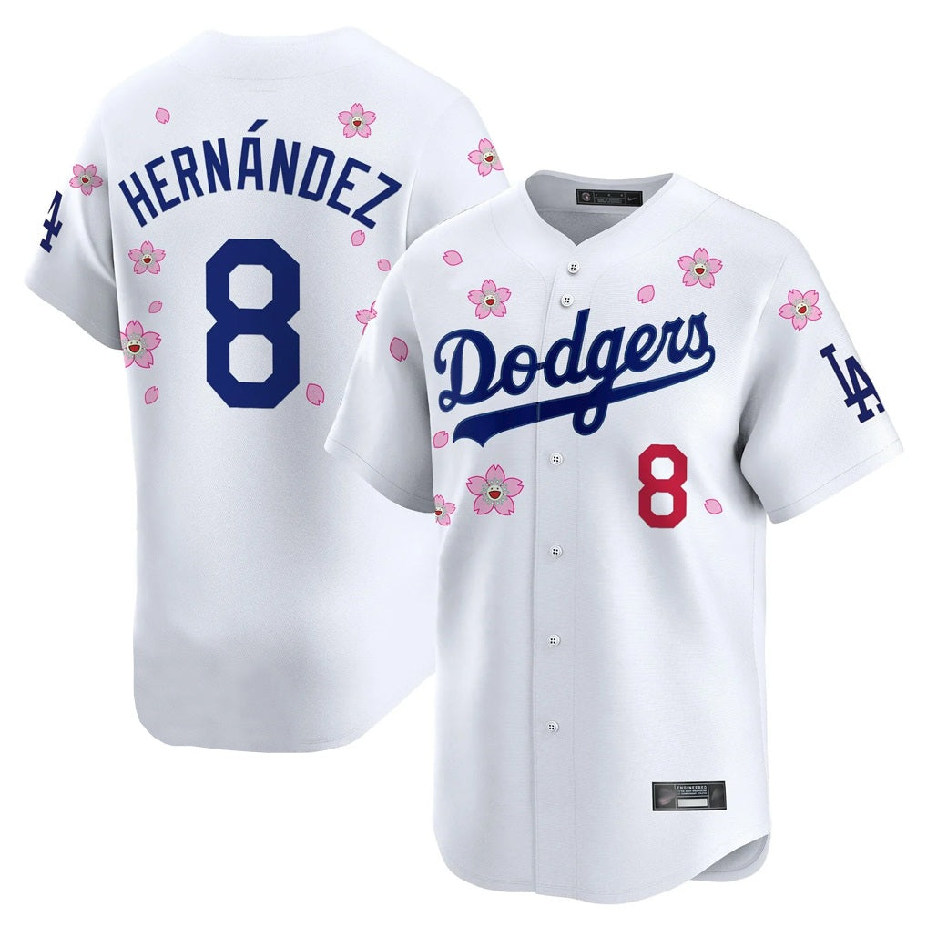 Los Angeles Dodgers #8 Enrique Hern¨¢ndez Player White Fotopoulosg Tokyo Series Vapor Premier Limited Stitched Jerseys