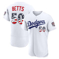 Los Angeles Dodgers #50 Mookie Betts Fourth of July White Fotopoulosg USA 250 Authentic Jersey